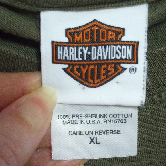 Vintage Collectible Harley-Davidson XL Green Biker Tank Top,  Wauwatosa, WI - Picture 4 of 4